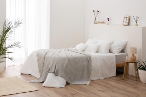 Patura multifunctionala Todocama, 125 x 180 cm, gri inchis, din bumbac reciclat - Img 2