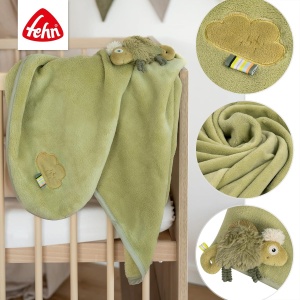 Patura pentru bebelusi Fehn Chamaleon, 100x75 cm, Plus Verde, Usor de Spalat - Img 4