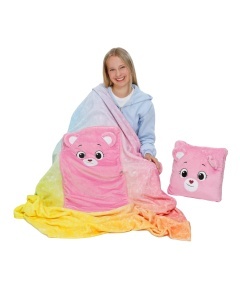 Patura si perna 2in1 NICI Hurrabarchi - roz, material moale