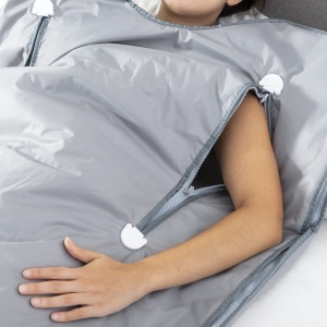 Patura termica infrarosu InnovaGoods, 2 zone de incalzire, gri, pentru detoxifiere - Img 8