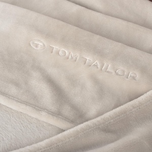 Patura Wellsoft TOM TAILOR 150x200 cm, 100 Poliester, Culoare Beige - Img 3