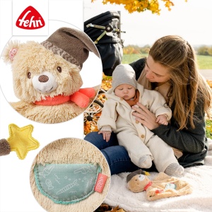 Paturica de plus Fehn 060140 Bar 25 cm Ideal pentru bebelusi si copii mici - Img 5