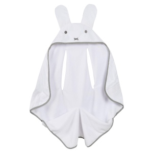 Paturica pentru bebelusi roba Miffy, alba, din microfibra, 82.5 x 73 cm
