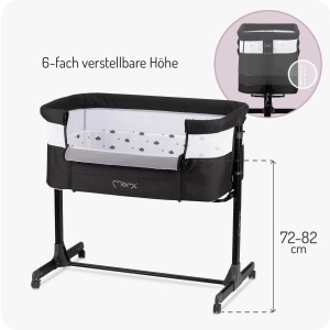 Patut multifunctional Momi REVO, 6 inaltimi ajustabile, cu roti si saltea inclusa - Img 8