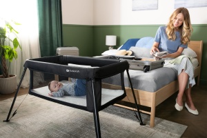 Patut pentru copii Kinderkraft CAMI 3 in 1, gri, cu functie de pliere, rucsac inclus - Img 6
