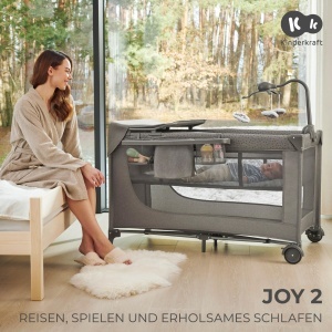 Patut pentru copii Kinderkraft Joy 2, 3-in-1, bej, cu accesorii - Img 2