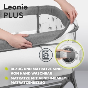 Patut pentru copii Lionelo Leonie Plus 3 in 1, ajustabil, cu roti si cos de depozitare - Img 6