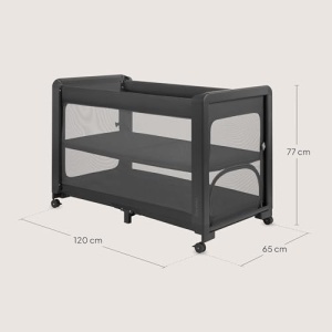 Patut pliabil Lionelo Patty 5-in-1 cu saltea si roti multifunctional ideal de la nastere pana la 15 kg - Img 10