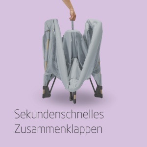 Patut pliabil Maxi-Cosi Swift 3-in-1 Beyond Grey ultralight cu saltea Eco Care - Img 3