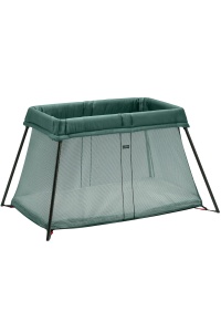 Patut pliant BabyBjorn Light, Verde inchis, pentru copii 0-3 ani