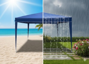 Pavilion Goodyear 3x3 m Albastru Waterproof, UV30, Faldabil - Img 4