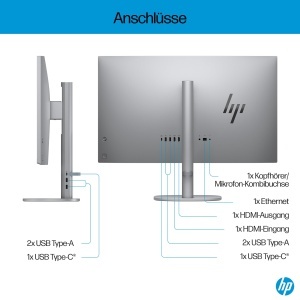 PC All-in-One HP OmniStudio X 27-cs0253ng, 27 inch, Intel Core Ultra 5, 16GB RAM, Argintiu - Img 6