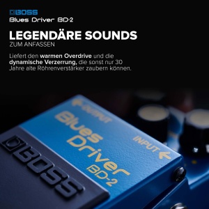Pedala de efect BOSS BD-2 Blues Driver Overdrive cald, simulari amplificator cu tuburi - Img 3
