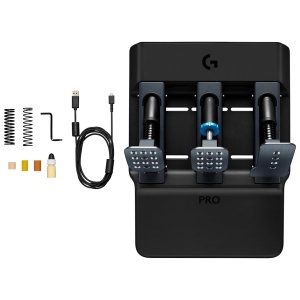 Pedale de curse Logitech G PRO personalizabile, 100 kg, design modular, negru - Img 3