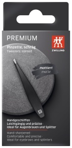 Penseta ZWILLING cu varf oblic, neagra, 100 mm, pentru barbati - Img 6