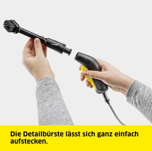 Perie de detaliu Karcher, pentru locuri greu accesibile, instalare usoara, cap de perie inlocuibil, accesorii originale pentru curatatoarele cu presiune Karcher OC 3, OC 3 Plus si OC 3 pliabile - Img 6