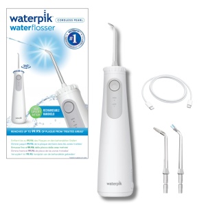 Perie de dinti electrica Waterpik Pearl, kabellose, 9 saptamani autonomie, alba