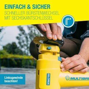 Perie de Fuga GLORIA Stahldraht 4er Set Accesorii pentru MultiBrush si WeedBrush - Img 5