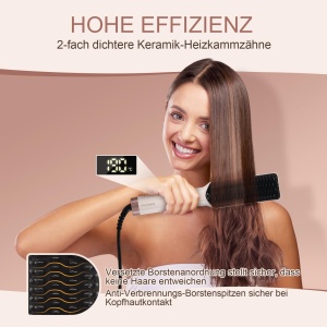 Perie de indreptat par AraSyleon - tehnologie ionica, 16 temperaturi, design ergonomic - Img 4