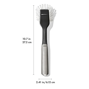 Perie de Spalat OXO cu Cap Intercambiabil, Nylon, Inox, Riscut - Img 7