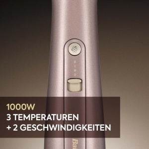 Perie de styling BaByliss Air Power Volume AS95E 2-in-1 Ionizare Moduri Wet Dry Aurie - Img 8