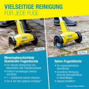 Perie electrica pentru curatarea rosturilor GLORIA WeedBrush, 300W, cu perie din otel - Img 6
