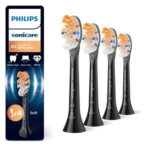 Perie electrica Philips Sonicare A3 Premium All-in-One, 4 bucati, negru