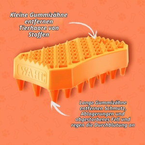 Perie pentru animale Wahl Rubber Sheddy Brush, cu dinti lungi, usoara si eficienta - Img 7