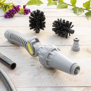 Perie rotativa pentru furtun InnovaGoods, design robust, culoare galbena, utilizare eficienta - Img 4