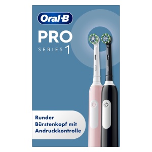 Periuta electrica de dinti Oral-B Pro Series 1, 2 capete, 3 moduri, roznegru