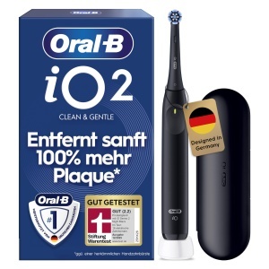Periuta electrica Oral-B iO Series 2, neagra, design elegant, 3 moduri de curatare