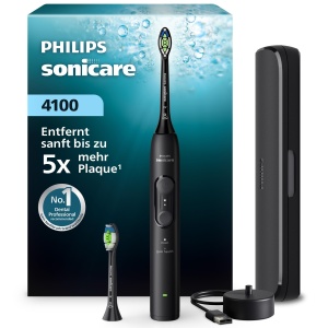 Periuta electrica Philips Sonicare Series 4000 HX404452, 4 programe, senzor de presiune, autonomie 21 zile, negru
