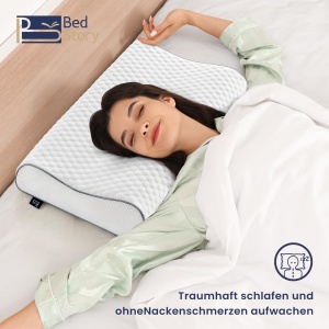 Perna BedStory Memory Foam 60x36x1210 cm Ergonomica Ajustabila pentru Durere de Gat - Img 6