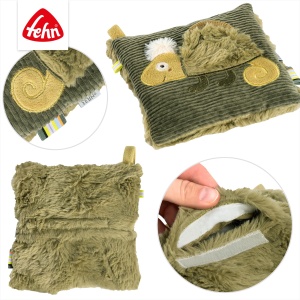 Perna cu samburi de cires Fehn Chamaleon pentru bebelusi, 16x16 cm, lavabila - Img 4