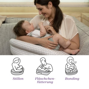 Perna de alaptare Boppy Deluxe, ergonomica, cu husa detasabila, 0 luni - Img 8