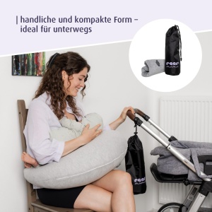 Perna de alaptare reer Mama Air ergonomica gonflabila cu husa detasabila ideala pentru calatorii - Img 3