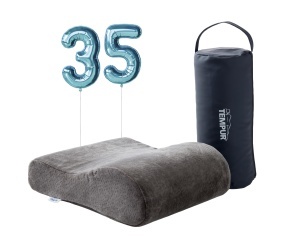 Perna de calatorie TEMPUR Original, ergonomica, 25 x 31 x 107 cm, antracit