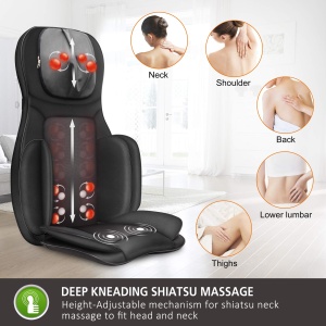 Perna de Masaj Snailax cu Incalzire, 8 Roti Shiatsu, Vibration si Compresie - Img 3