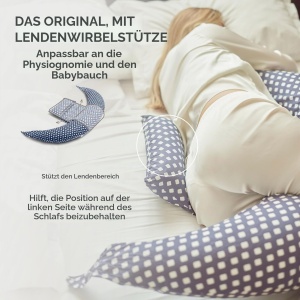 Perna de sarcina DreamWizard 7200 Nuvita Baby din Memory Foam, C-forma, ajustabila - Img 4