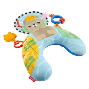 Perna de sprijin Fisher-Price pentru bebelusi cu tema padurii, 2 jucarii incluse