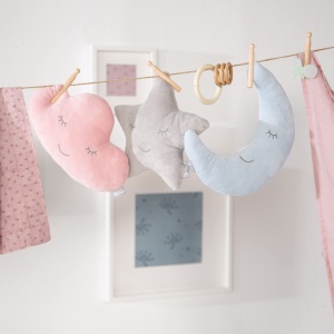 Perna decorativa pentru copii Roba Style forma stea roz material moale si certificat - Img 5