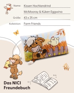Perna NICI Kinder McMooray Eggwina 43x25cm Material Plus Alb - Img 5