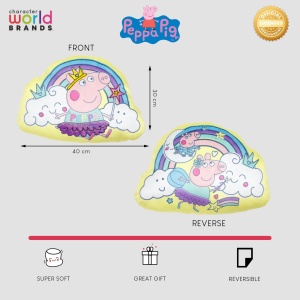 Perna Peppa Pig, Kissen Wendbar, 40x40 cm, Roz, Design Jucaus - Img 5