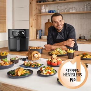 Philips Airfryer Combi 7000 Series XXL - 8,3 L (2 kg), friteuza cu aer 22 in 1, conexiune WiFi, cu 99% mai putin grasime adaugata cu Rapid CombiAir, aplicatie HomeID, negru (HD9876/90) - Img 3