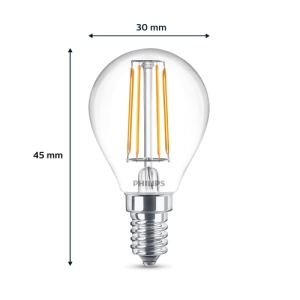 Philips LED Classic E14 Tropfenform 40W Lumina Calda Alb Clar - Img 3