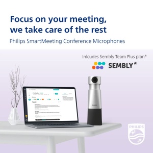 PHILIPS PSE0550 Solutie de conferinte audio si video SmartMeeting HD cu Sembly AI pentru recunoasterea vorbirii crearea automata de rezumate procese-v - Img 9