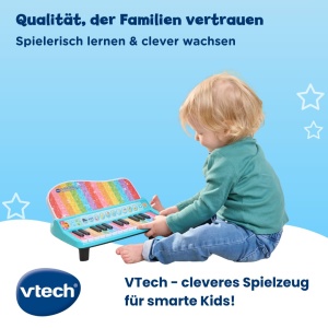 Pian pentru copii VTech Leuchtendes Regenbogenklavier, 25 taste, colorat - Img 6