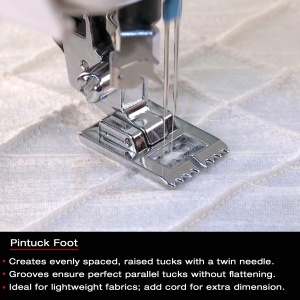 Piciorus de cusut SINGER Biesen pentru Biezen, design cu caneluri, ideal pentru tesaturi usoare - Img 2