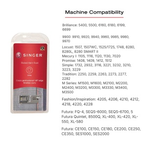 Piciorus pentru cusut cu margine rulate Singer, 18 inch, pentru materiale usoare si medii - Img 3