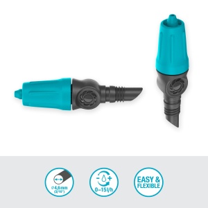 Picurator reglabil Gardena Micro-Drip-System 0-15 lh, set 10 bucati, pentru plante cu necesar diferit de apa - Img 2